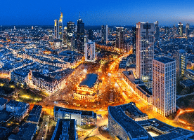 Skyline Frankfurt bei Nacht